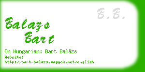 balazs bart business card