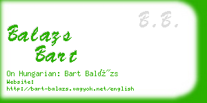 balazs bart business card